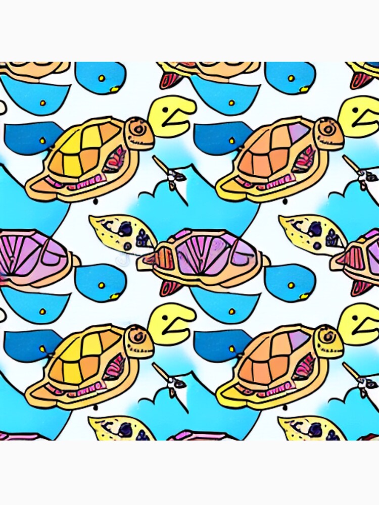 Colorful Turtles Pattern Kids design by Myriam-BR
