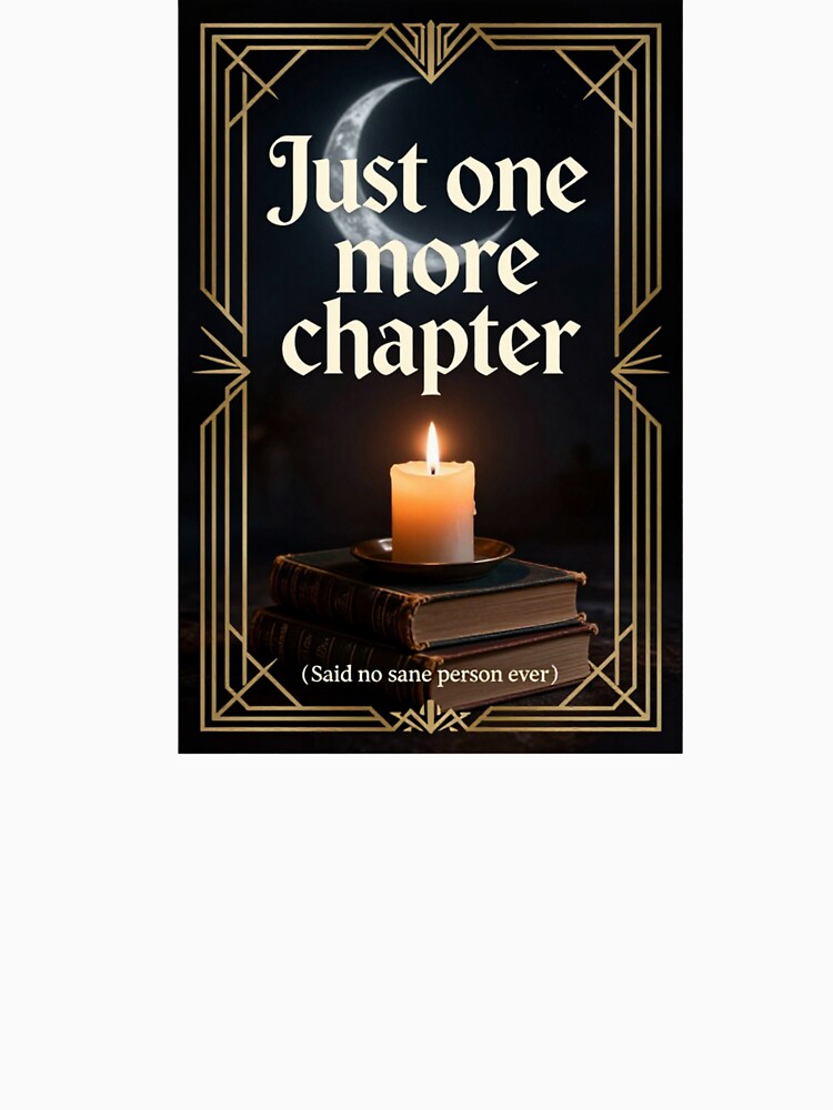 Vintage Art Deco Just One More Chapter Funny Reader by Goldenhourtees
