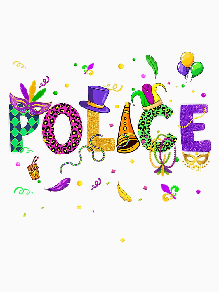Police Mardi Gras Festival Matching Family Apparel by mchargue12
