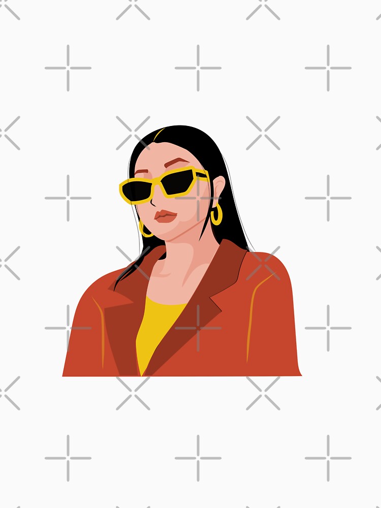 Strong women elegance red yellow and black by MobMarketdesign