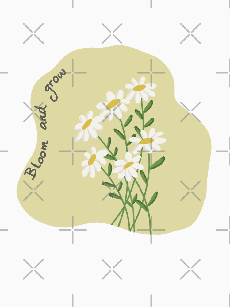 Bloom and grow, inspirational life quote , spring design (colour pallete, color palete) by Sanaura