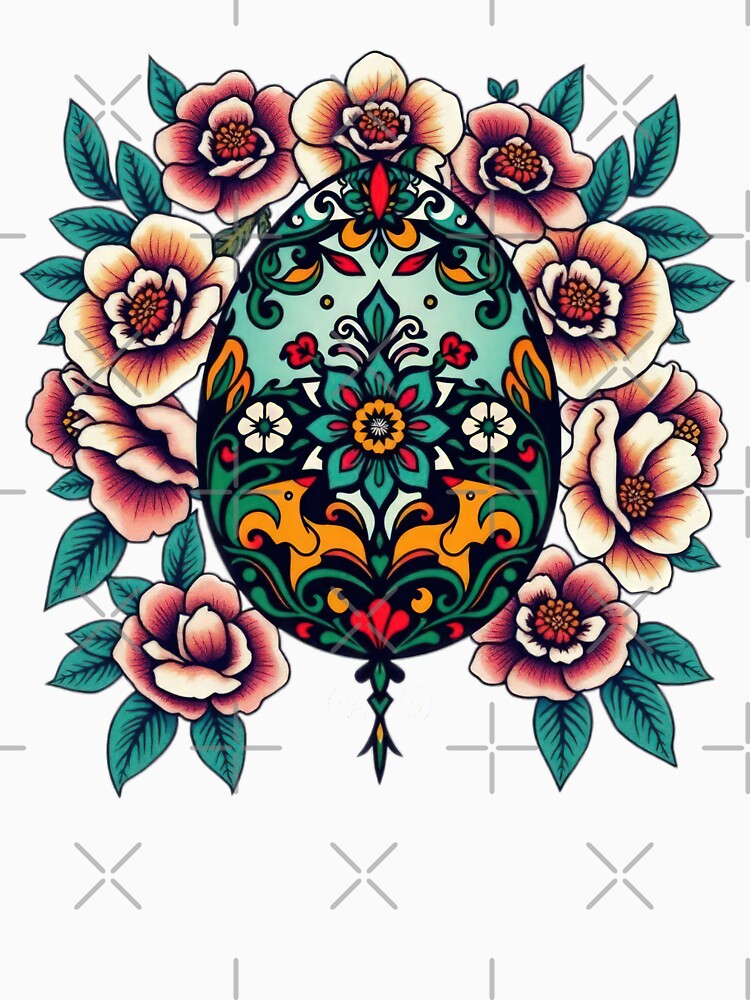 Easter egg colored with flowers vintage,Happy Easter,Easter Day,easter illustration by Expressions-Sel