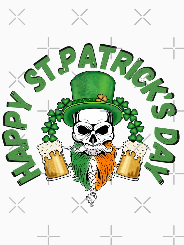 Happy St. Patrick’s Day Skull with beers by MLD112