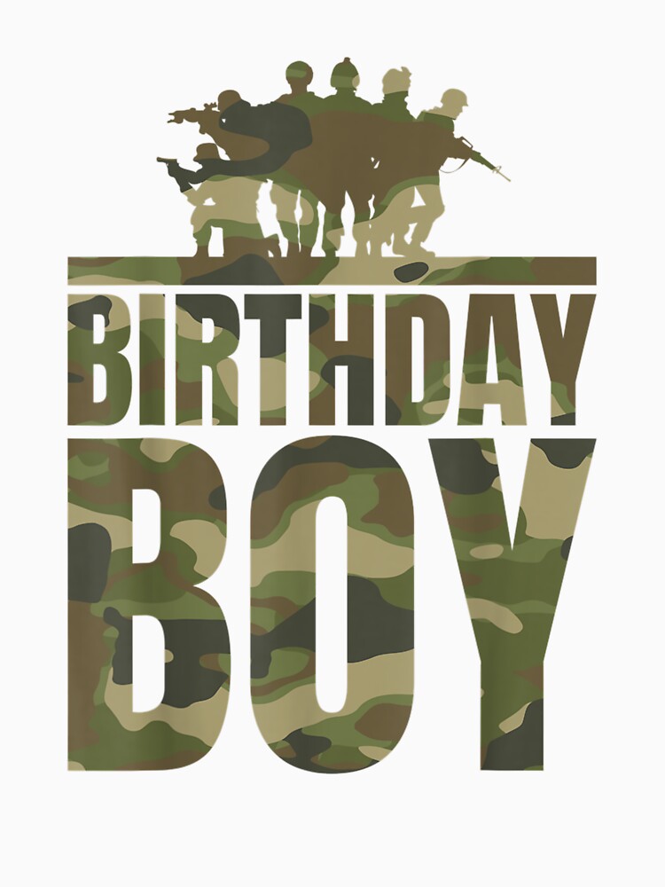 Birthday Boy Army Party Military Party Camo by KimberleyRamsey