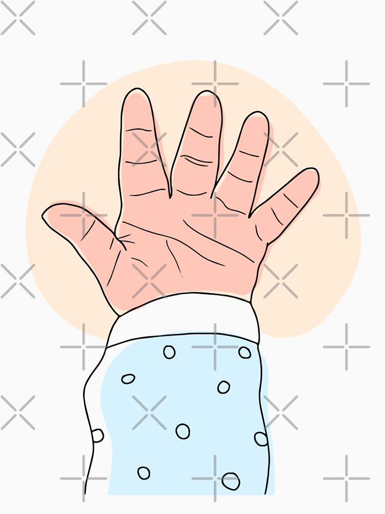 Baby Hand Line Drawing by Mrs-PenLine