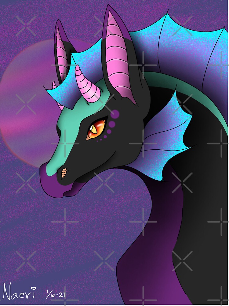 Black and Purple Dragon Princess by Andrew Gaia