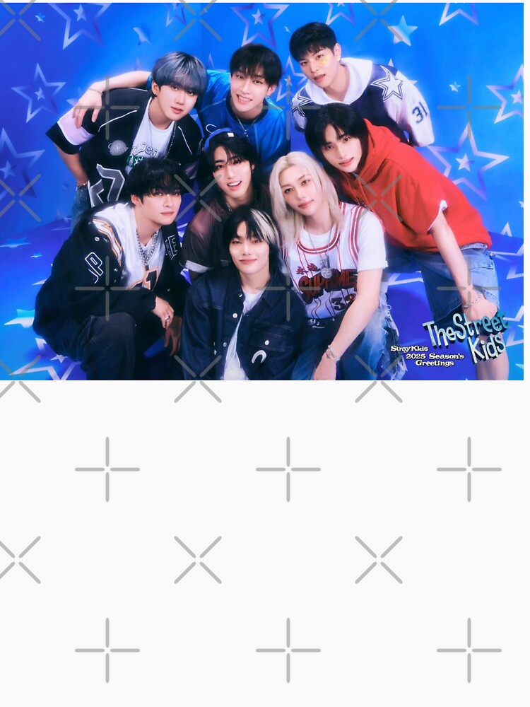 SKZ blue summer poster cute boys summer limited edition smile You make STRAY KIDS stay kpop happy ot8 daughter gift photocards by Kpop-Noona