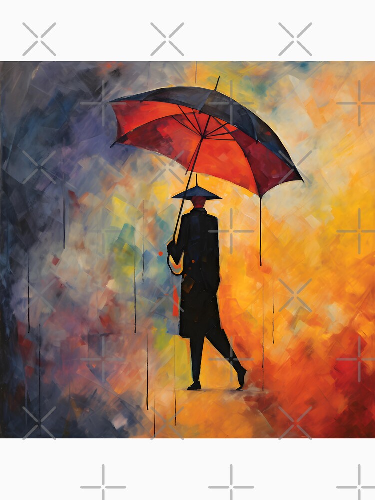 Romantic Man with Umbrella by KookyStudioArt