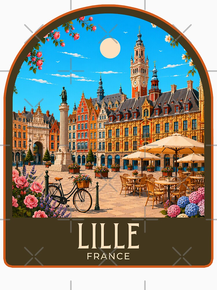 Lille Vintage Travel Illustration by HomeLivingCo