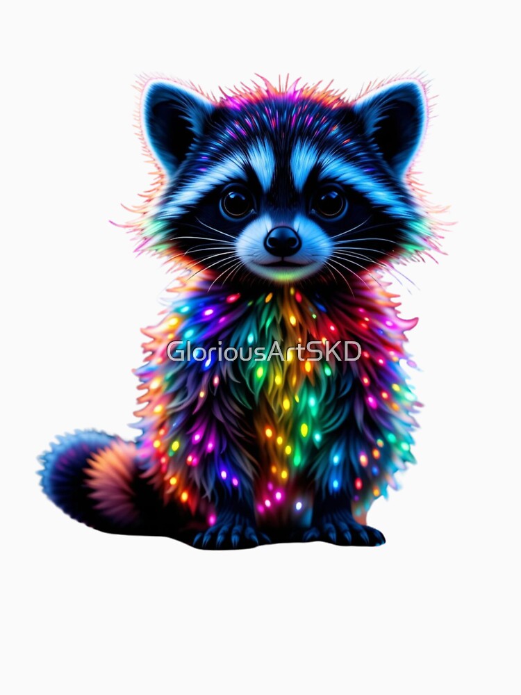 Neon Glow Raccoon by GloriousArtSKD