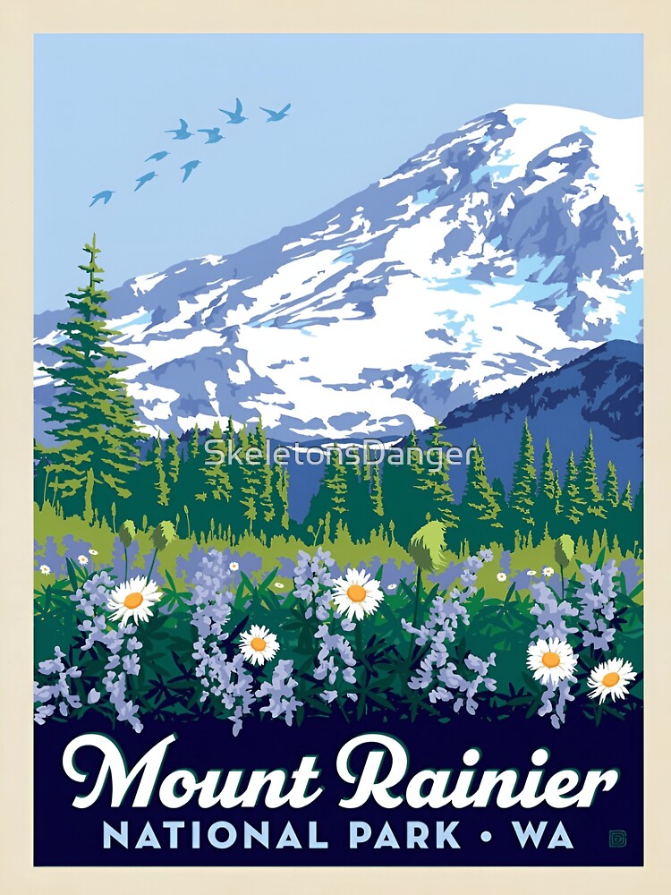 Mount Rainier National Park Washington - Explore the green forest Mt rainer by SkeletonsDanger