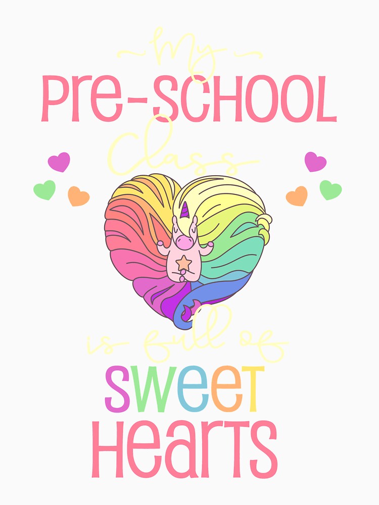 Valentine Class Cute Pre School Teacher Student Unicorn Sweethearts by Sapphire Star
