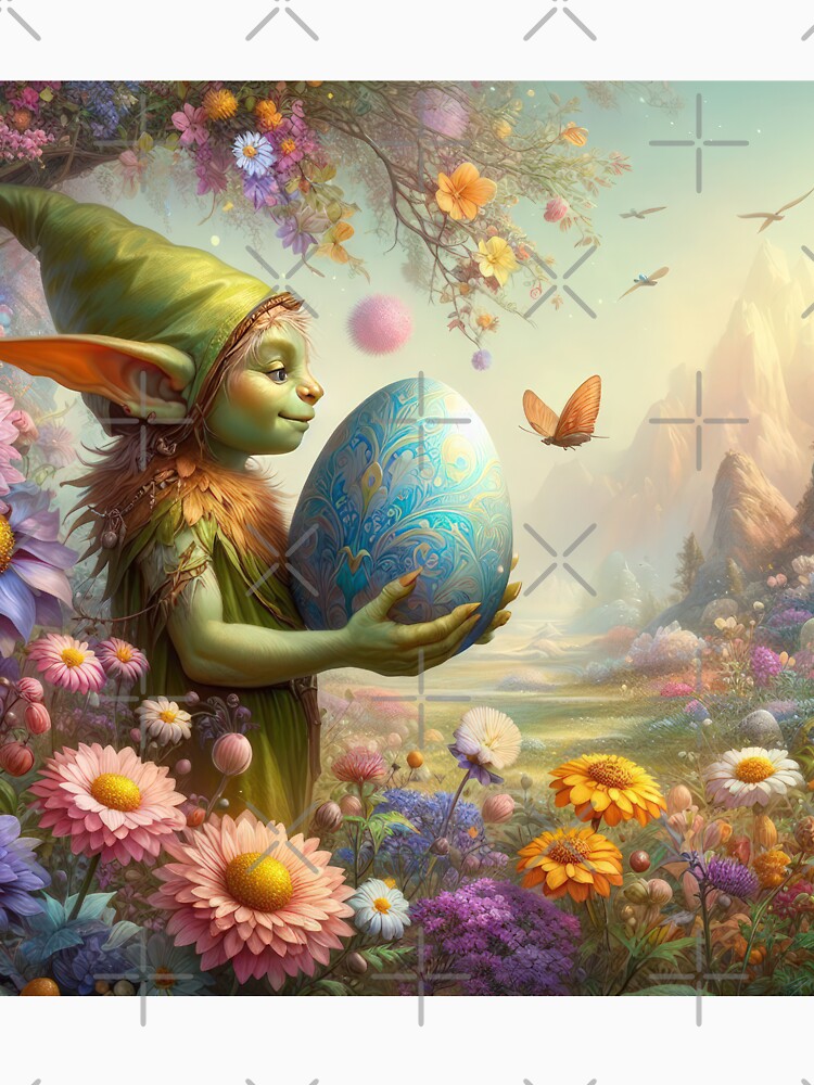 green elf with egg fantasy easter landscape by Expressions-Sel