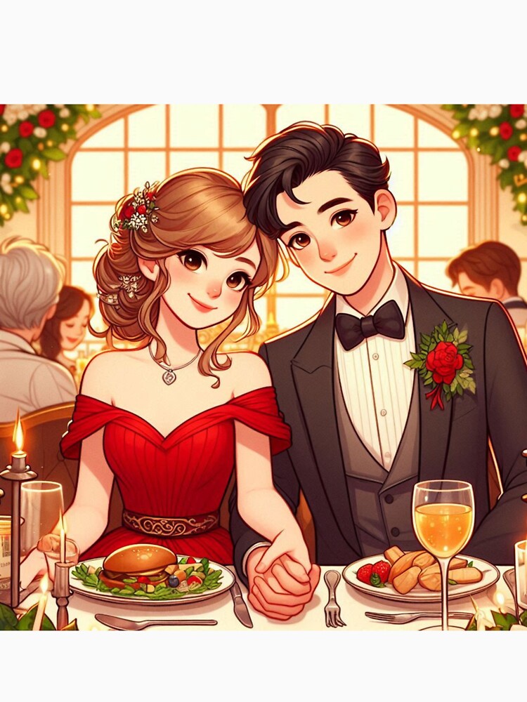 Couple Eating Together in a Restaurant by Mywaymylife
