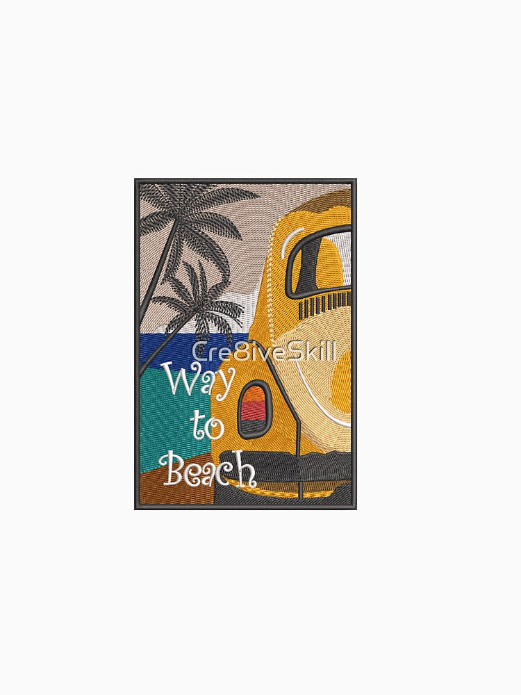 Way To Beach Embroidery by Cre8iveSkill