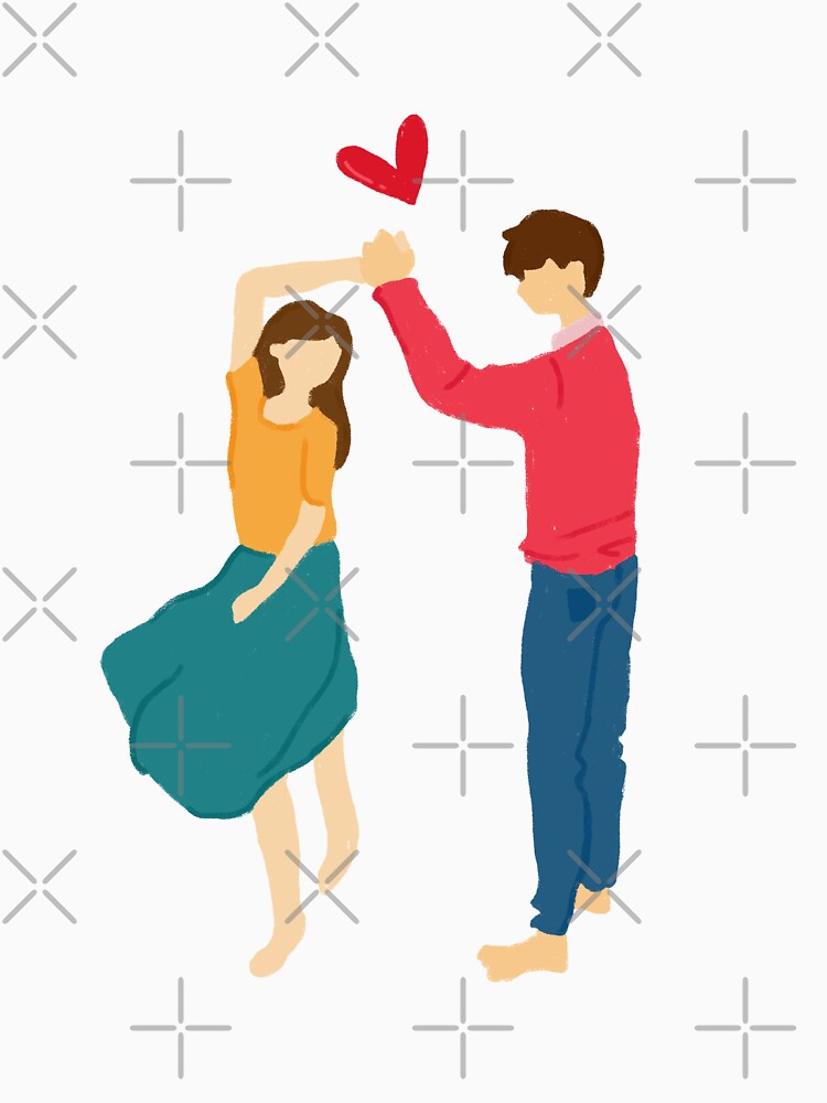 Dancing cute couple Illustration by Cosmodoody