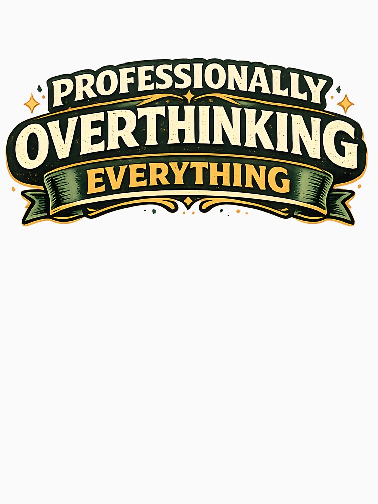 Professionally Overthinking Everything Funny Design by CreativeMindsetLab
