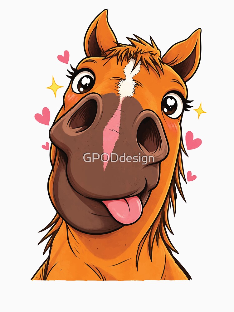 Funny Horse Face, Cute Horses Lover by GPODdesign