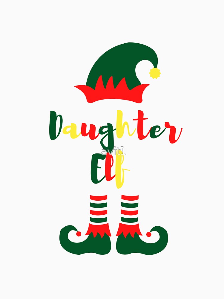 Daughter Elf, Funny Christmas matching family group, Willow Days by avit1