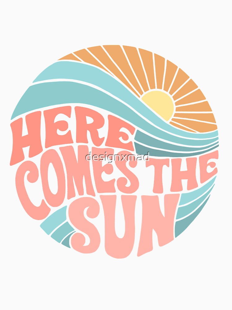 Pink Groovy Here Comes the Sun by designxmad