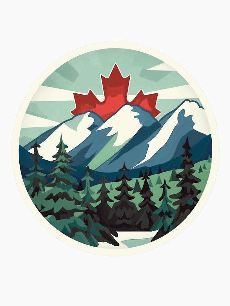 Canadian Mountain Scene Design by YegMark