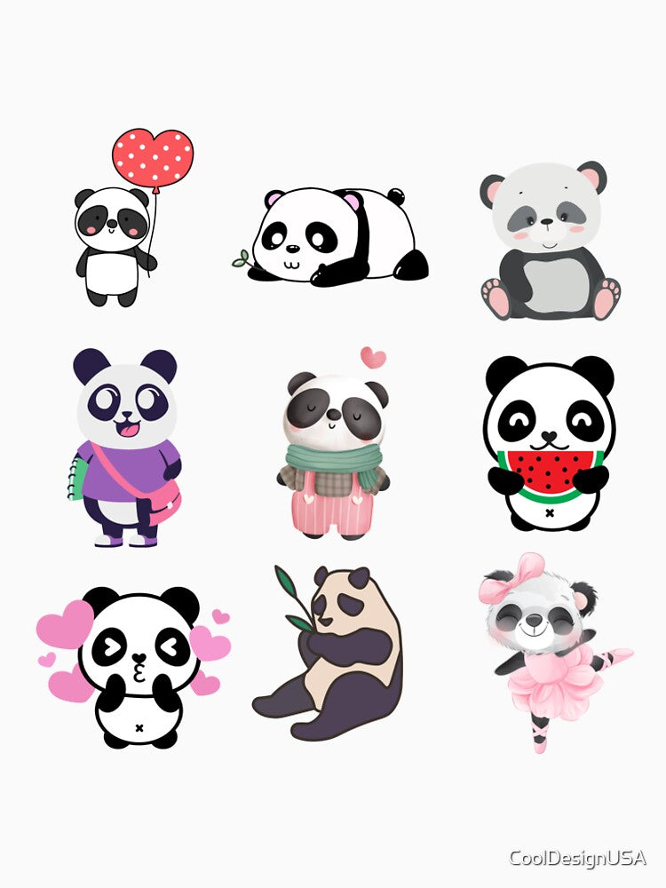 Cute Pandas by CoolDesignUSA