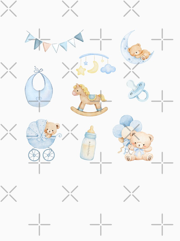 Baby Shower Set Blue Boy Girl Pack by wonderxwander