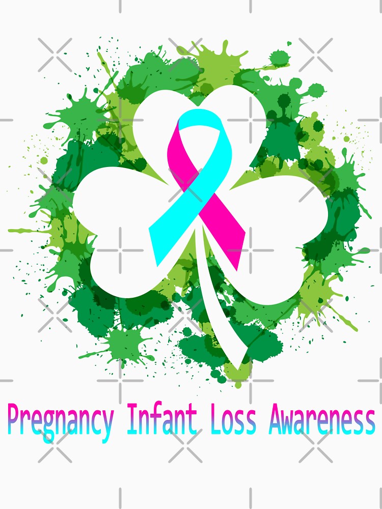 Pregnancy Infant Loss Awareness Clover Ribbon Happy Patricks Day Support Pregnancy Infant Loss Warrior Gifts by Tammyilaria
