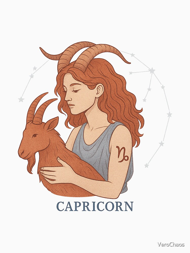 Capricorn Zodiac Birthday Gift | Zodiac Sign Astrological Design by VeroChaos