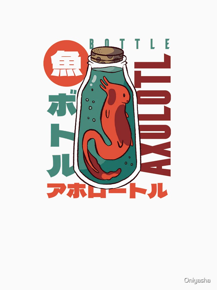 Axolotl Bottle Retro Japanese Cute Creature by Oniyasha