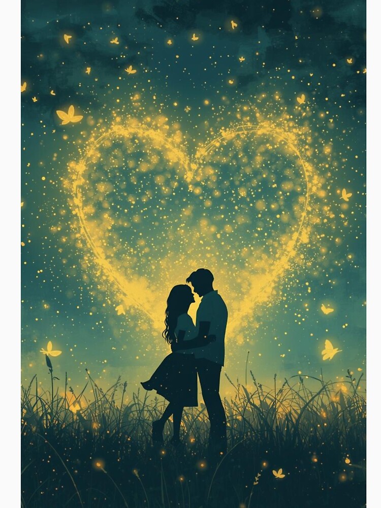Couple In night of stars with heart by Anisha  Vaz