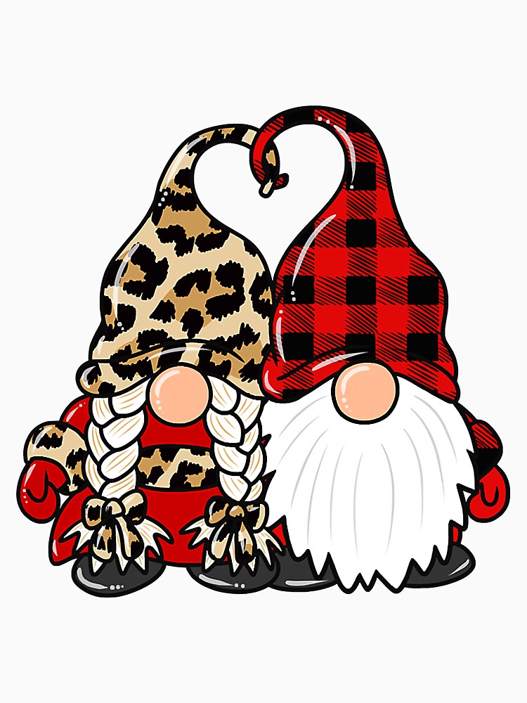 Leopard Buffalo Plaid Valentine Gnomes by vohaithuy224