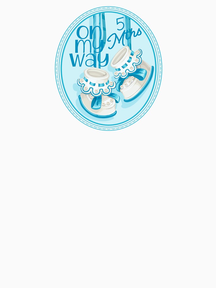 “On My Way - 5 Mths” Blue (Incl. Maternity & Baby Wear) by PawsitiveMum