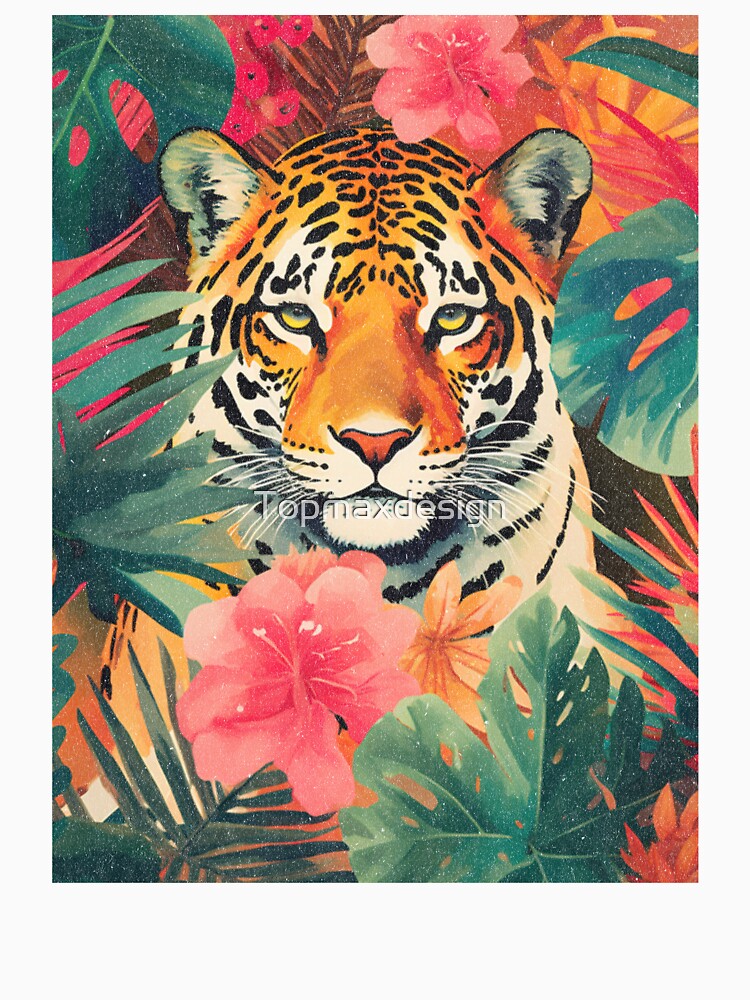 Cute Floral Tiger by Topmaxdesign