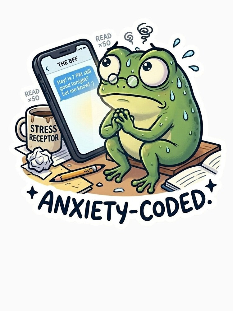 Anxiety Coded Frog by Softbear Atelier