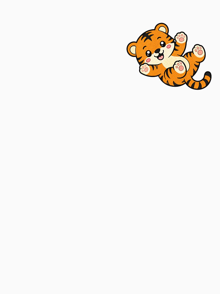 Kawaii Playful Tiger Cute Cartoon Animal | Fun Rolling Tiger Design by ColorSplash123