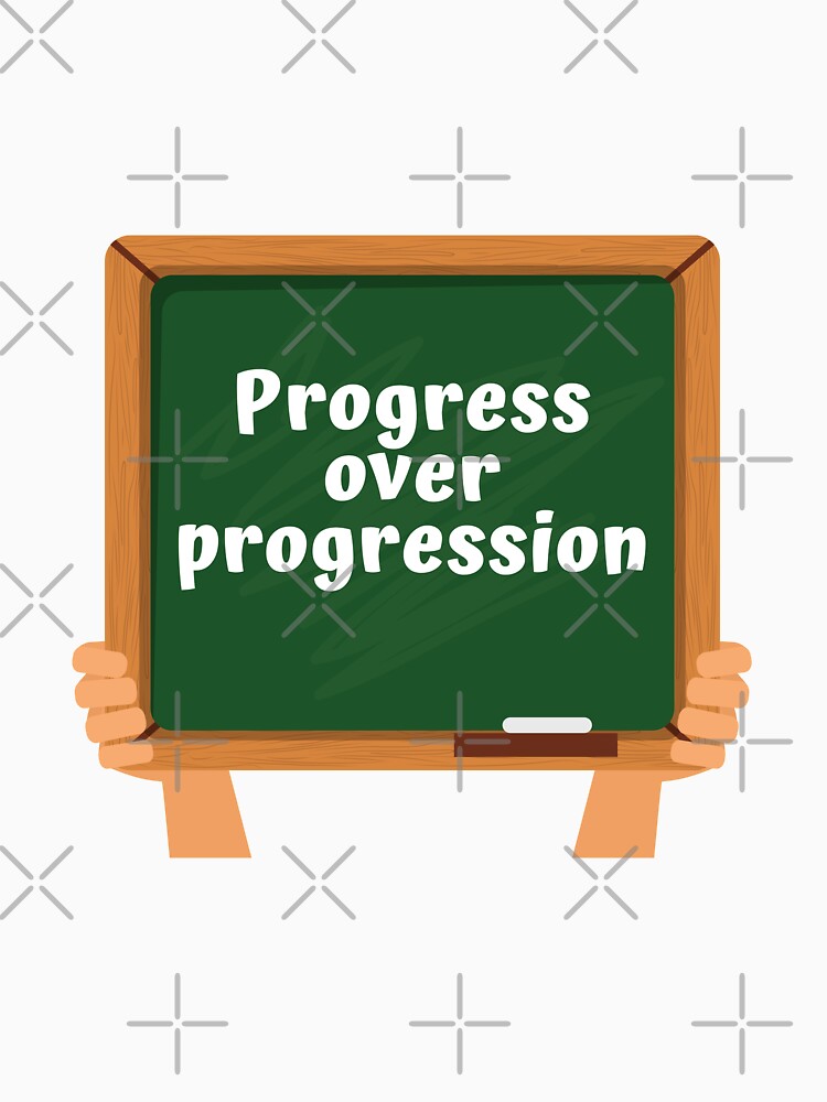 Motivational Progress Over Perfection Back To School Teacher by Water Flick