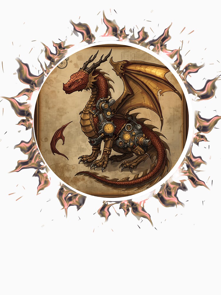 bronze dragon fantasy creature design by BandGTees