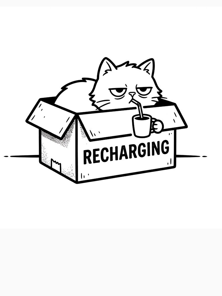 Recharging Grumpy Cat Introvert Mood Meme by Meow-gical Wear