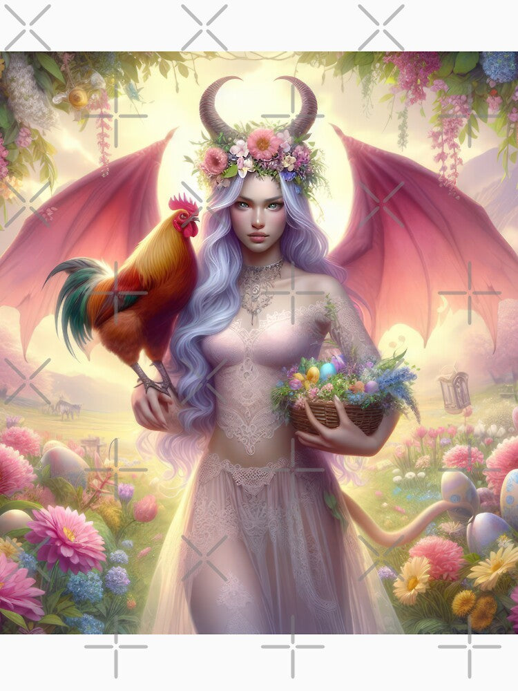 beautiful female demon fantasy easter landscape by Expressions-Sel