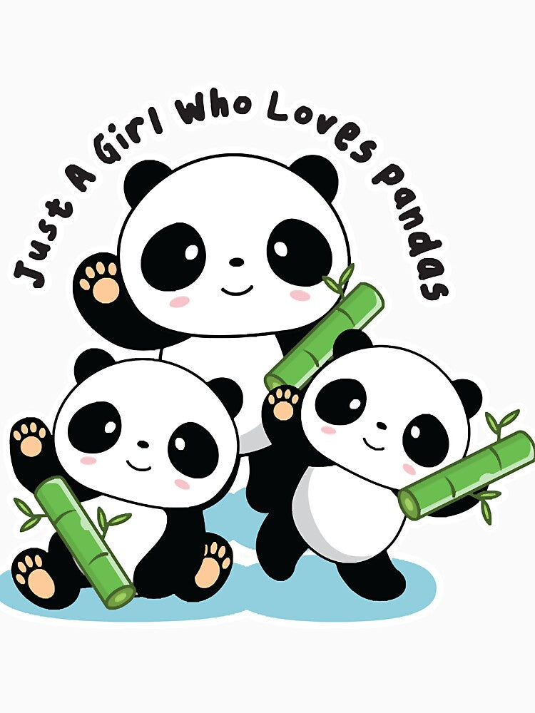Cute Animal Friendly Panda - Just  Girl Who Love Panda by phidiep597