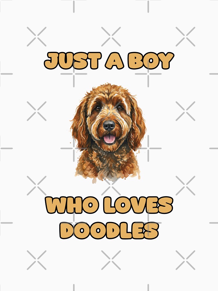 Just A Boy Who Loves Doodles Goldendoodle Labradoodle by NatureUnleashed