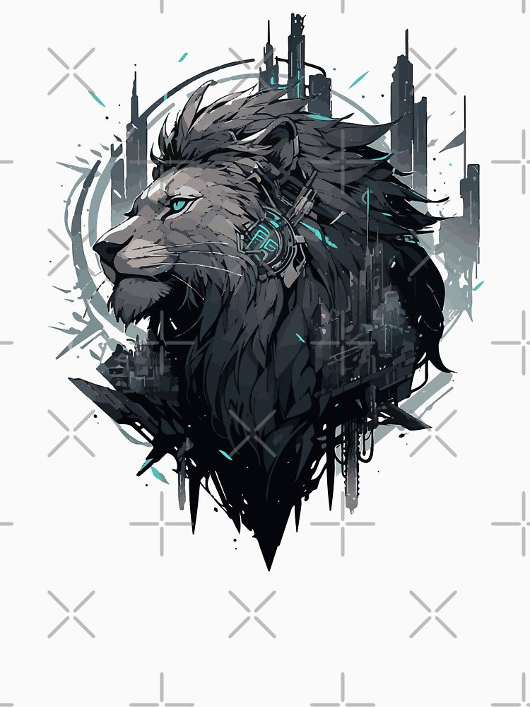 Cyber punk lion by etherElric