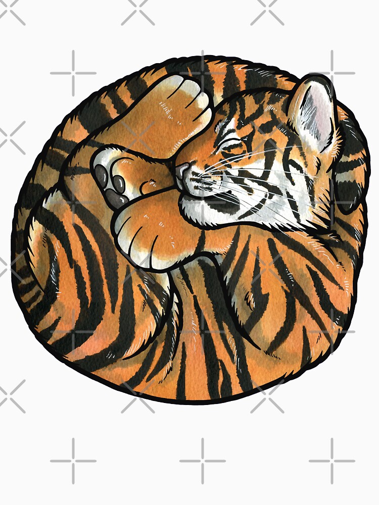 Sleeping tiger cub by animalartbyjess