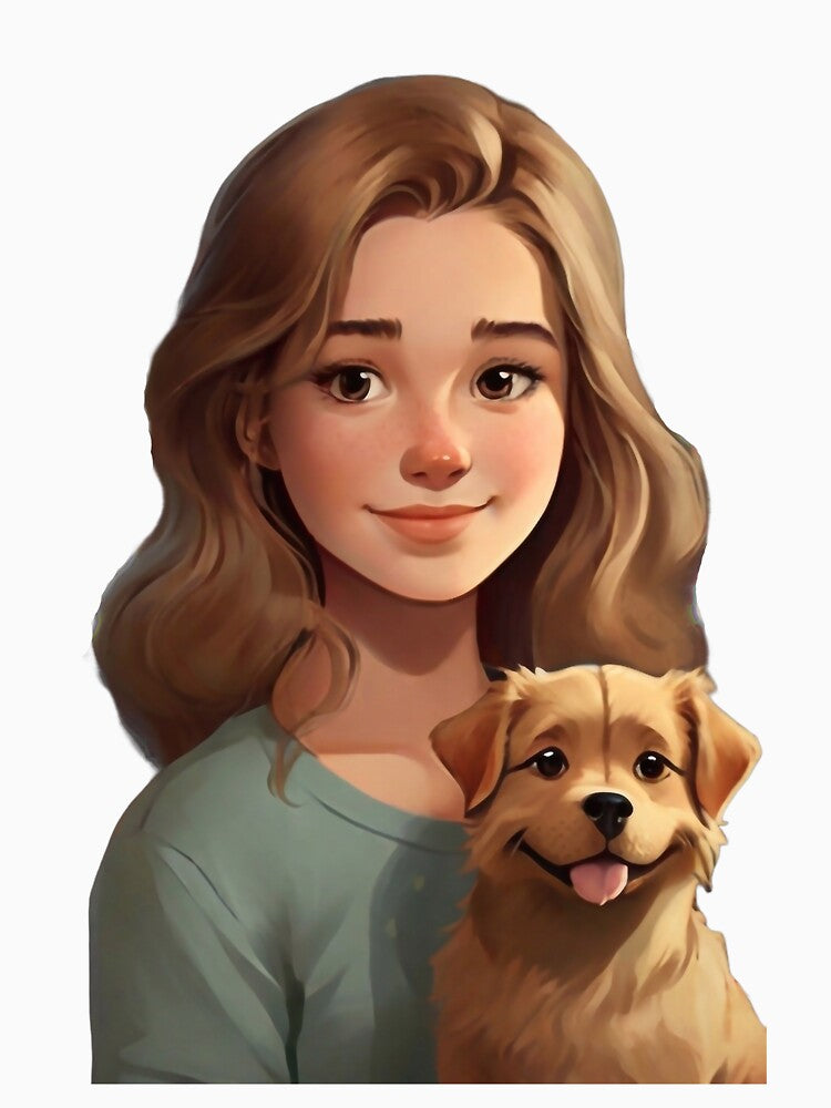 girl with puppy by LauraGCastro