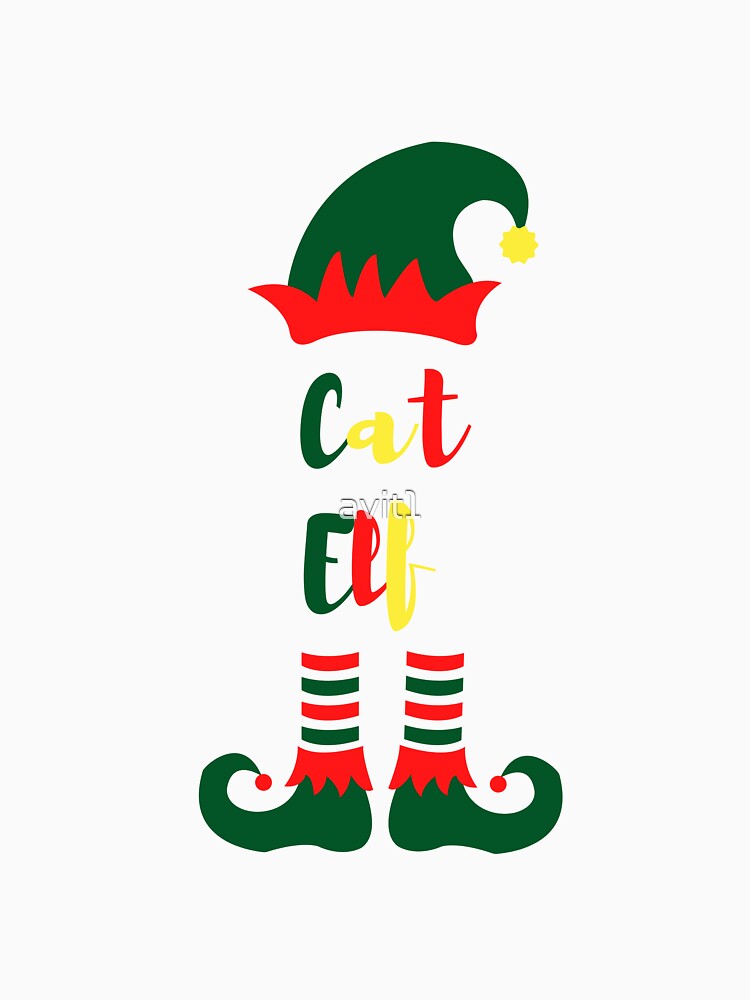 Cat Elf, Funny Christmas matching family group, Willow Days by avit1