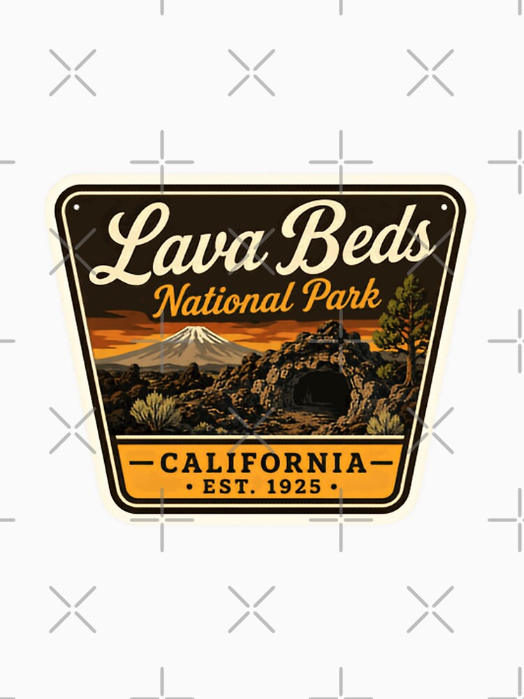 Lava Beds National Park California Est. 1925 National Park Travel Souvenir by Simsimah26Parks