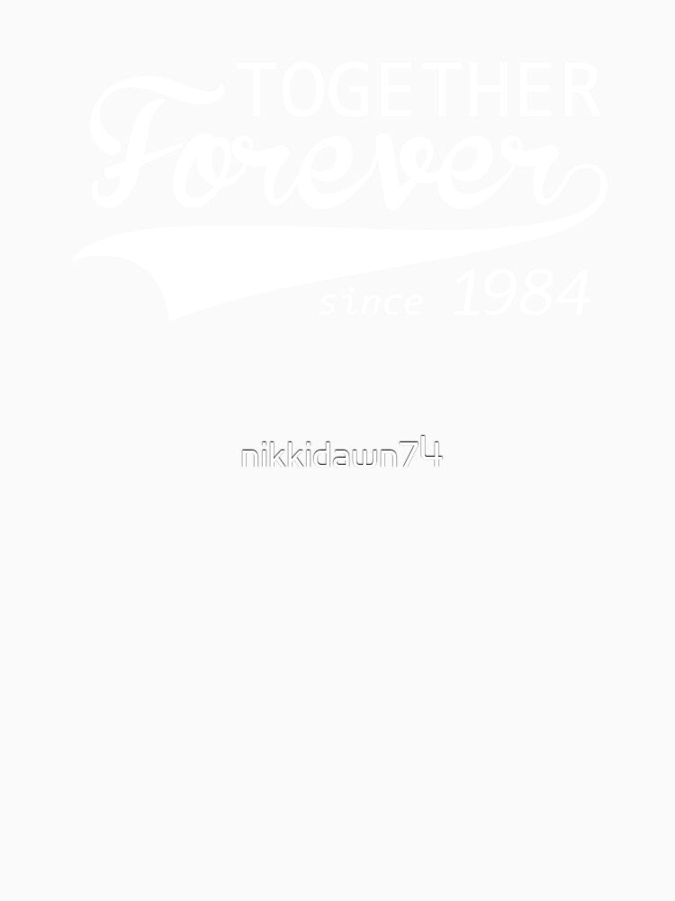 Together Forever Since 1984 Cute 36th 37th Anniversary Gift print by nikkidawn74