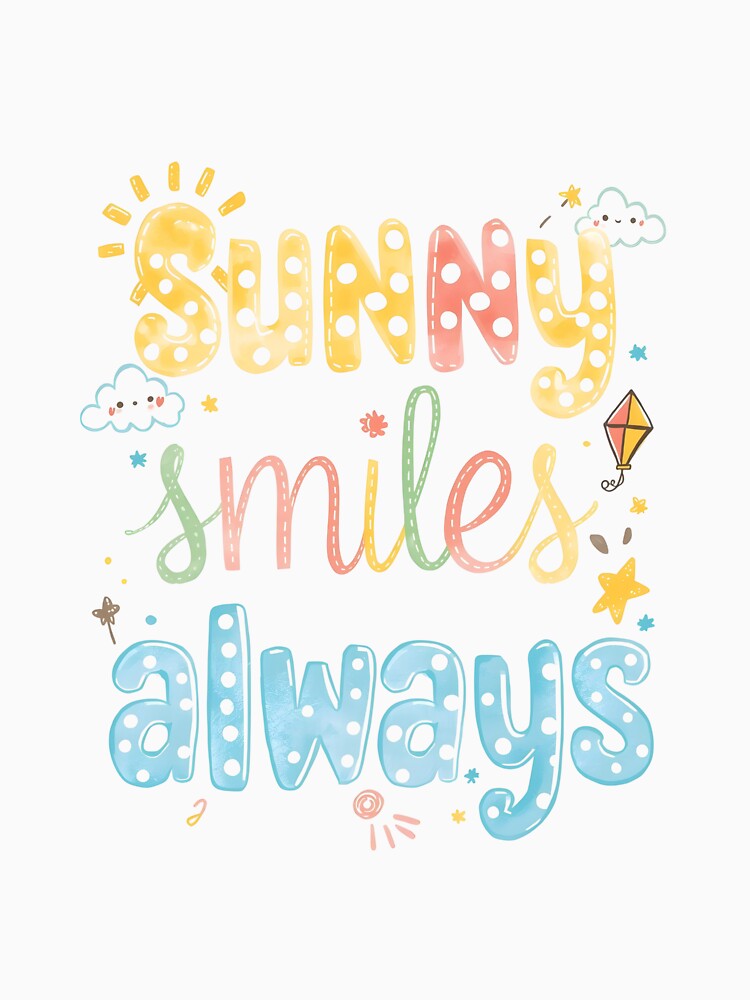 Sunny Smiles Always — Pastel Kids T-Shirt by FestivityFinds