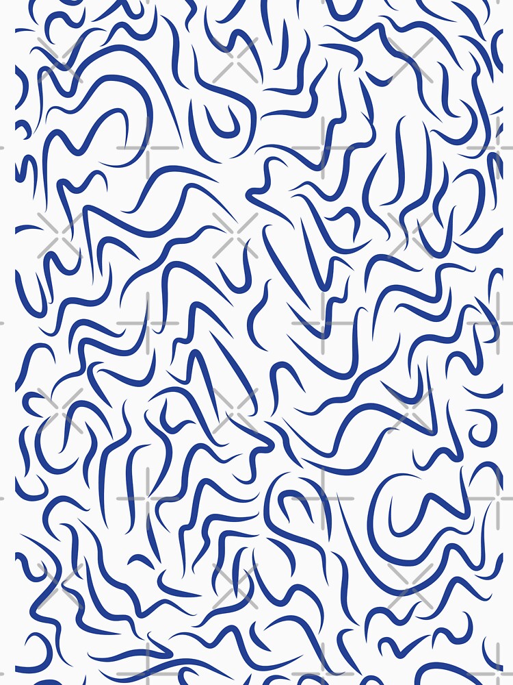 Groovy 70's patter aesthetic Blue + yellow by Ray Sánchez